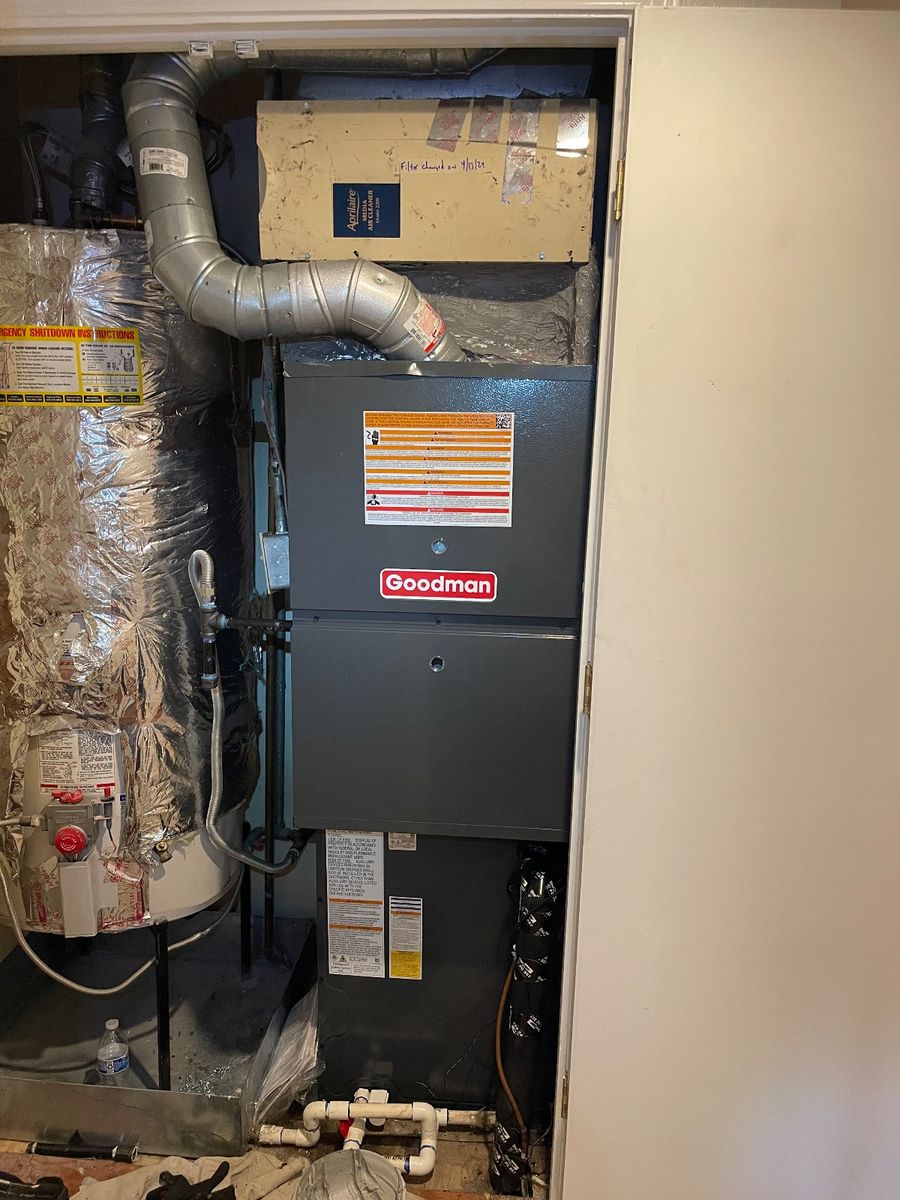 University Park TX HVAC indoor air handler / furnace install